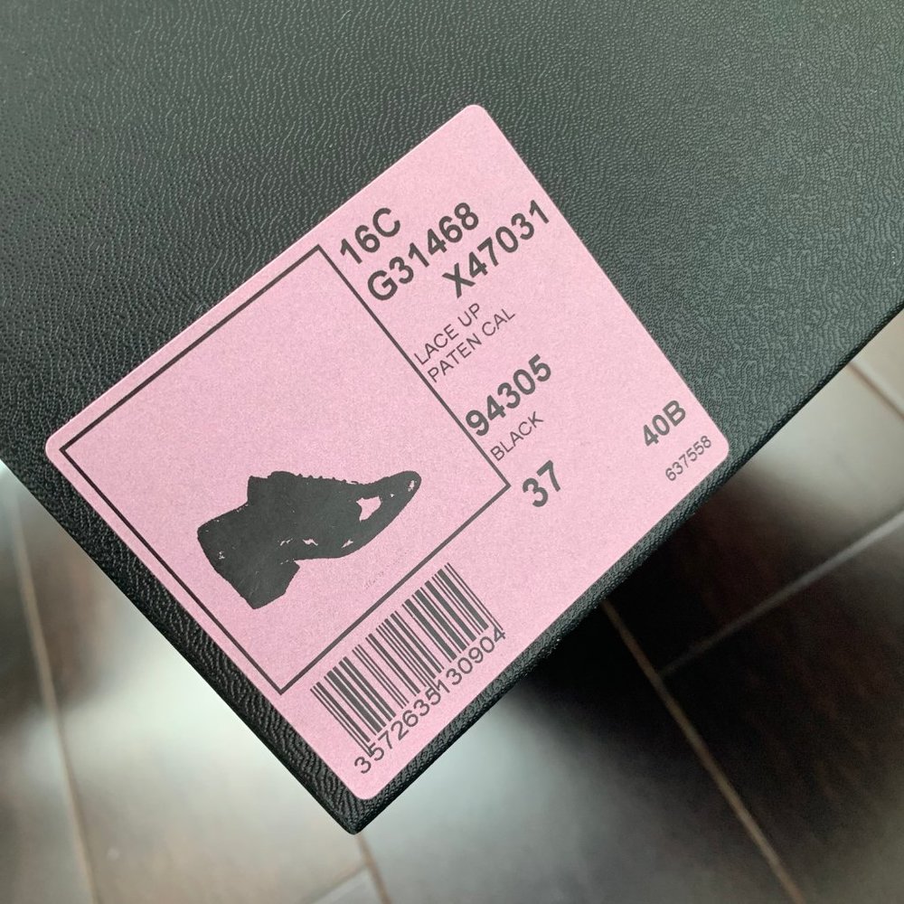 CHANEL Black Patent Leather Lace-Up Block Heel Boots - Picture 4 of 9